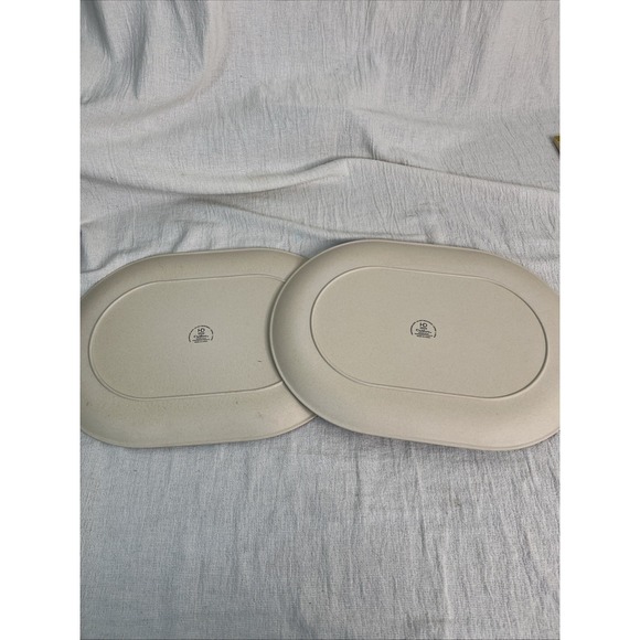 2- African Ethnic Matte Melamine Oval Serving Platters Tribal 15x10.5" Picnic - Picture 13 of 13